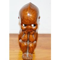Vintage Holz Figur 60Er Jahre Retro Mid Century Landhausstil Shabby Chic von ModernVintageProjekt