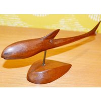 Vintage Holz Figur Fisch Teakholz 60Er Jahre Retro Mid Century Shabby Chic Landhausstil von ModernVintageProjekt