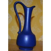 Vintage Keramik Vase 70Er Jahre Blau Wgk Wkp Retro Mid Century Model 50/20 von ModernVintageProjekt