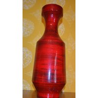Vintage Keramik Vase 70Er Jahre Rot /Orange Space Age Retro Mid Century Seventies Wgk von ModernVintageProjekt
