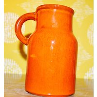 Vintage Keramik Vase 70Er Jahre Rot /Orange Von Melitta Space Age Retro Mid Century Seventies Wgk Shabby Chic Landhausstil von ModernVintageProjekt