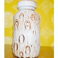 Vintage Keramik Vase Beige /Weiß Von Scheurich Model 288/18 Aus Den 70Er Jahren Retro Seventies Mid Century Fat Lava Space Age Wgk von ModernVintageProjekt