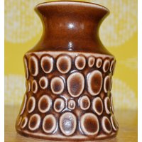 Vintage Keramik Vase Von Bay Model N 6031112 Braun 70Er Jahre Wgk Seventies Mid Century Retro von ModernVintageProjekt