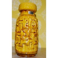 Vintage Keramik Vase Von Carstens Gelb 70Er Jahre Retro Mid Century Space Age Shabby Chic Wgp von ModernVintageProjekt