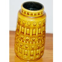 Vintage Keramik Vase Von Scheurich Gelb Modell 260/15 Space Age Design 70Er Jahre Retro Mid Century Wgk Shabby Chic Landhausstil von ModernVintageProjekt