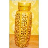 Vintage Keramik Vase Von Scheurich Honig Gelb Modell 280/40 70Er Jahre Rot Retro Mid Century Shabby Chic Landhausstil Wgk von ModernVintageProjekt