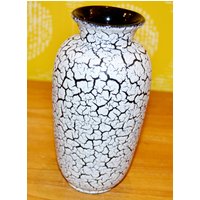 Vintage Keramik Vase Weiß /Schwarz Jasba Cortina Schrumpfglasur 50Er Jahre Wgk Fifties Mid Century Retro Shabby Chic Landhausstil von ModernVintageProjekt