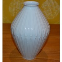 Vintage Keramik Vase Weiß Von Edelstein Retro Seventies Mid Century Space Age Wgk 70Er Jahre West Germany von ModernVintageProjekt