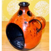 Vintage Keramik Windlicht Orange /Braun 70Er Jahre Space Age Design Retro Mid Century Seventies Shabby Chic Landhausstil von ModernVintageProjekt