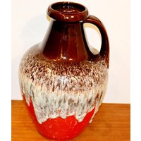 Vintage Keramik Xl Fat Lava Vase Von Bay Modell 67 Höhe 45cm 70Er Jahre Retro Seventies Mid Century Space Age von ModernVintageProjekt