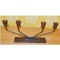 Vintage Kerzenständer Danish Design Metal/Teak Holz 60Er Jahre Space Age Retro Mid Century Vintage Kerzenständer Danish Design Metal/Teak Holz 60Er Jahre Space Age Retro Mid Century von ModernVintageProjekt