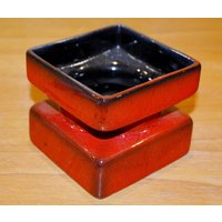 Vintage Kerzenständer Rot Keramik Seventies 70Er Jahre Retro Mid Cenury Space Age Shabby Chic Landhausstil von ModernVintageProjekt