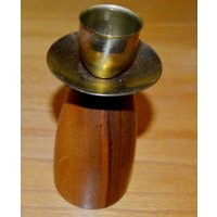 Vintage Kerzenständer Teak Holz 60Er Jahre Retro Mid Century Shabby Chic Landhausstil Danish Design Wood von ModernVintageProjekt