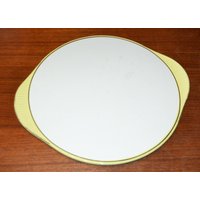 Vintage Kuchenplatte Keramik Gelb /Weiß Pastellfarben 50Er Jahre Mid Century Space Age Retro Wgk Wgp von ModernVintageProjekt