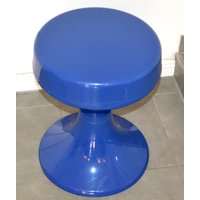 Vintage Kunststoff Hocker Blau Von Emsa 70Er Jahre Retro Mid Century Shabby Chic Landhausstil von ModernVintageProjekt
