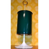 Vintage Metall Schirmständer Grün /Weiß 70Er Jahre Retro Mid Century Shabby Chic Landhausstil Space Age von ModernVintageProjekt
