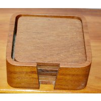 Vintage Teakholz Untersetzer 6x Mit Box Danish Design 70Er Jahre Retro Mid Century Seventies Landhausstil Shabby Chic Vintage Teakholz Untersetzer 6x Mit Box Danish Design 70Er Jahre Retro Mid Century Seventies Landhausstil Shabby Chic von ModernVintageProjekt