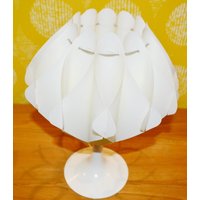 Vintage Tisch Lampe /Leuchte Weiß Von Zicoli 70Er Jahre Seventies Retro Mid Century Space Age Lamb Shabby Chic Landhausstil von ModernVintageProjekt