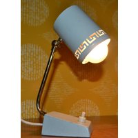 Vintage Tisch Lampe 50Er Jahre Hellgrün/Grau Retro Rockabilly Mid Century Fifties Lamb von ModernVintageProjekt