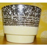 Vintage Übertopf 50Er Jahre Blumentopf Keramik Beige/ Gelb Wgk Mid Century Retro Shabby Chic Landhausstil von ModernVintageProjekt