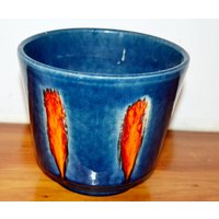 Vintage Übertopf 70Er Jahre Blumentopf Keramik Blau /Orange Plant Pot Wgk Mid Century Retro Shabby Chic Landhausstil Vintage Übertopf 70Er Jahre Blumentopf Keramik Blau /Orange Plant Pot Wgk Mid Century Retro Shabby Chic Landhausstil von ModernVintageProjekt