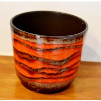 Vintage Übertopf 70Er Jahre Blumentopf Keramik Orange Plant Pot Wgk Mid Century Retro Shabby Chic Landhausstil Vintage Übertopf 70Er Jahre Blumentopf Keramik Orange Plant Pot Wgk Mid Century Retro Shabby Chic Landhausstil von ModernVintageProjekt