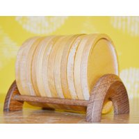 Vintage Untersetzer 60Er Jahre Holz Retro Mid Century Danish Design von ModernVintageProjekt