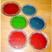 Vintage Untersetzer Aus Den 50Er Jahren Kunststoff Bunt Fifties Retro Mid Century Shabby Chic Landhausstil von ModernVintageProjekt