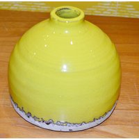 Vintage Vase 70Er Jahre Gelb Shabby Chic Space Age Design Retro Mid Century von ModernVintageProjekt