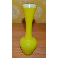 Vintage Vase 70Er Jahre Gelb Space Age Design Retro Mid Century Shabby Chic Landhausstil Opaline von ModernVintageProjekt