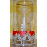 Vintage Vase 70Er Jahre Glas Herzen Seventies Mid Century Made in Italy Retro Space Age von ModernVintageProjekt