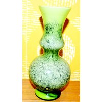 Vintage Vase 70Er Jahre Grün Space Age Design Retro Mid Century Shabby Chic Landhausstil Opaline von ModernVintageProjekt