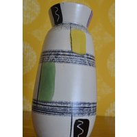 Vintage Vase Beige /Braun Keramik 50Er Jahre Retro Mid Century Danish Design von ModernVintageProjekt