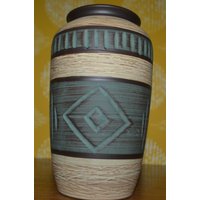 Vintage Vase Beige /Braun Keramik Model 252 /20 50Er Jahre Retro Mid Century Danish Design von ModernVintageProjekt