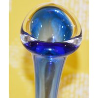 Vintage Vase Bubble Glas Solitaire Bläschen Bubbles 60Er 70Er Jahre Blau Seventies Space Age Retro Mid Century Shabby Chic Landhausstil von ModernVintageProjekt