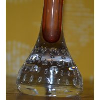 Vintage Vase Bubble Glas Solitaire Bläschen Bubbles 60Er 70Er Jahre Gelb Seventies Space Age Retro Mid Century Shabby Chic Landhausstil von ModernVintageProjekt