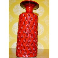 Vintage Vase Fratelli Fanciullacci Seltene Grosse Erdbeere 70Er Jahre Wgk Wgp Retro Design Mid Century Space Age von ModernVintageProjekt