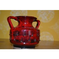 Vintage Vase Fratelli Fanciullacci Seltene Kleine Erdbeere 70Er Jahre Wgk Wgp Retro Design Mid Century Space Age von ModernVintageProjekt