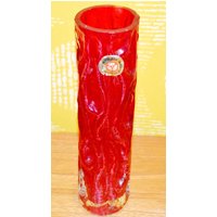 Vintage Vase Ingridgläser 70Er Jahre Rot Seventies Space Age Retro Mid Century Shabby Chic Landhausstil von ModernVintageProjekt