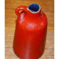 Vintage Vase Rot /Blau Keramik 70Er Jahre Retro Mid Century Danish Design von ModernVintageProjekt