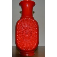 Vintage Vase Rot 70Er Jahre Von Kpm von ModernVintageProjekt