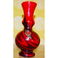 Vintage Vase Rot Opaline 70Er Jahre Space Age Design Retro Mid Century Seventies von ModernVintageProjekt