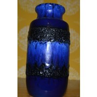 Vintage Vase Von Bay Blau Model 213/20 Fat Lava West Germany Keramik 70Er Jahre Retro Mid Century Vintage Vase Von Bay Blau Model 213/20 Fat Lava West Germany Keramik 70Er Jahre Retro Mid Century von ModernVintageProjekt