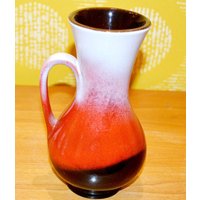 Vintage Vase Von Jasba 70Er Jahre Gelb Shabby Chic Space Age Design Retro Mid Century von ModernVintageProjekt