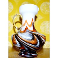 Vintage Vase Von Opaline Florence Rot /Weiß 70Er Jahre Design Klassiker Retro Mid Century von ModernVintageProjekt