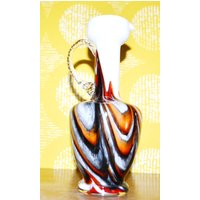 Vintage Vase Von Opaline Florence Rot /Weiß 70Er Jahre Design Klassiker Retro Mid Century von ModernVintageProjekt