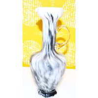 Vintage Vase Von Opaline Florence Weiß /Schwarz 70Er Jahre Design Klassiker Retro Mid Century Shabby Chic Landhausstil von ModernVintageProjekt