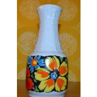 Vintage Vase Von Seidlitz Porzellan Op Art Space Age Weiß 70Er Jahre Seventies Retro Mid Century Wgk von ModernVintageProjekt