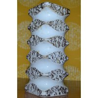 Vintage Vase Weiß /Braun Von Kpm 70Er Jahre Retro Mid Century Biskuit Keramik von ModernVintageProjekt
