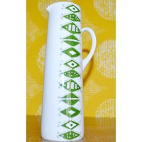 Vintage Vase Weiß /Grün Von Royal Kpm 70Er Jahre Retro Mid Century Seventies Wgk Opart Landhausstil Shabby Chic von ModernVintageProjekt